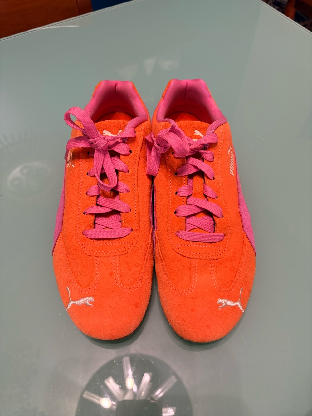 Puma Speedcat OG Women’s Sneakers — Orange with Pink Accents - Picture 2 of 3